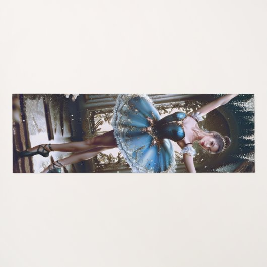 Ballet Dancer in einem Blue Tutu Custom Double Sid Yogamatte (Rückseite (Horizontal))