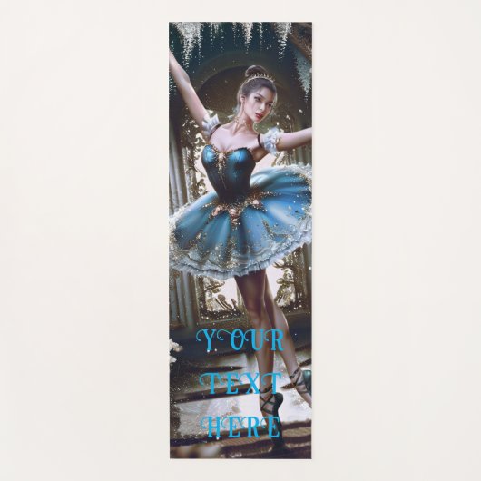 Ballet Dancer in einem Blue Tutu Custom Double Sid Yogamatte (Vorderseite)