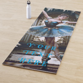 Ballet Dancer in einem Blue Tutu Custom Double Sid Yogamatte