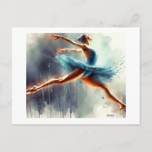 Ballet Dancer in Motion, Postkarte (Vorderseite)