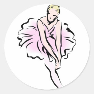 Ballet Dancer Merchandise Runder Aufkleber