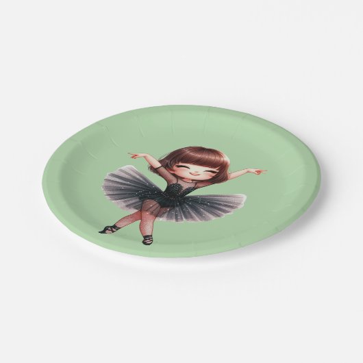 Ballet Dancer Pappteller (Schrägansicht)