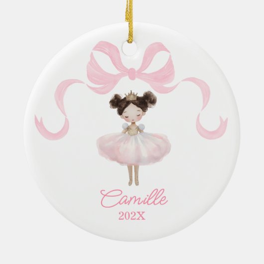 Ballet Dancer Pink Weihnachtsschmuck Keepake (Hinten)