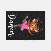 Ballet Dancer Reindeer Ballerinas Christmas Pjs Wo Fleecedecke (Vorderseite (Horizontal))