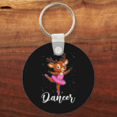 Ballet Dancer Reindeer Ballerinas Christmas Pjs Wo Schlüsselanhänger (Vorderseite)