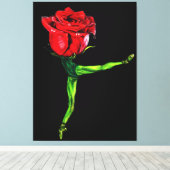 Ballet Dancer Rose Ballerina Canvas Print Painting Leinwanddruck (Insitu (Holzboden))