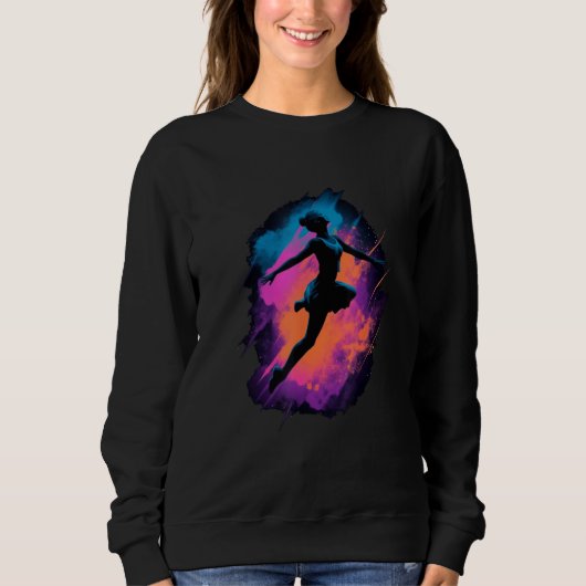 Ballet Dancer Silhouette Ballerina Dancing Women G Sweatshirt (Vorderseite)