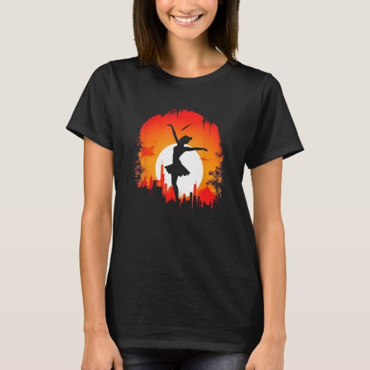 Ballet Dancer Silhouette Ballerina Dancing Women G T-Shirt (Vorderseite)