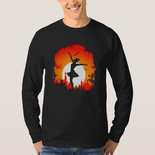 Ballet Dancer Silhouette Ballerina Dancing Women G T-Shirt (Vorderseite)