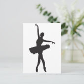 BALLET DANCER (Silhouette Ballerina) ~.png Postkarte (Stehend Vorderseite)