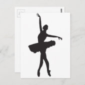 BALLET DANCER (Silhouette Ballerina) ~.png Postkarte (Vorne/Hinten)