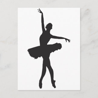BALLET DANCER (Silhouette Ballerina) ~.png Postkarte