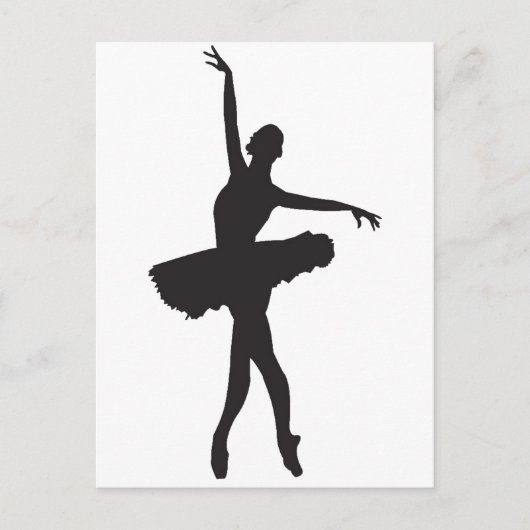 BALLET DANCER (Silhouette Ballerina) ~.png Postkarte (Vorderseite)