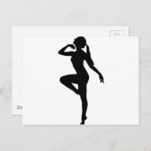 Ballet Dancer Silhouette Postkarte (Vorne/Hinten)