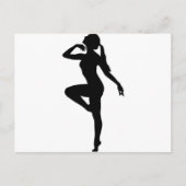 Ballet Dancer Silhouette Postkarte (Vorderseite)