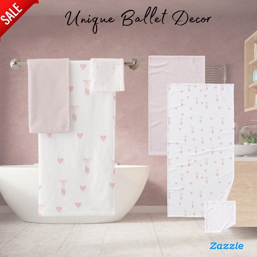 Ballet Dancer Slipper Sweet16 Großartiger Girl's Badhandtuch Set