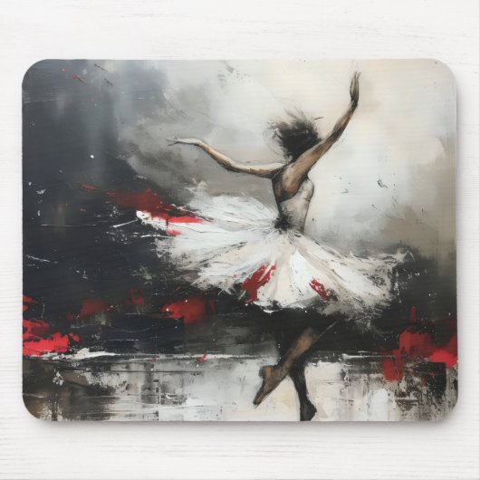 Ballet Dancer Symbolische Abstrakte Kunst Mousepad (Vorne)