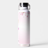 Ballet Dancer und Blume auf Light Pink Trinkflasche (Rückseite)