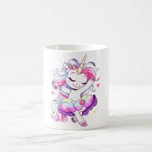 Ballet Dancer Unicorn Girls Rainbow Ballerin Color Kaffeetasse