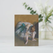 Ballet Dancer wartete Edgar Degas Postkarte (Stehend Vorderseite)