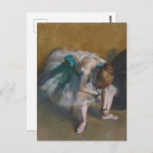 Ballet Dancer wartete Edgar Degas Postkarte (Vorne/Hinten)