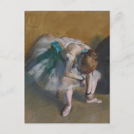 Ballet Dancer wartete Edgar Degas Postkarte (Vorderseite)
