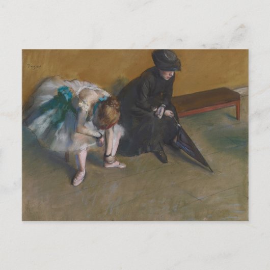 Ballet Dancer wartete Edgar Degas Postkarte (Vorderseite)