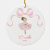 Ballet Dancer Weihnachtsdekoration Keramik Ornament (Vorne)