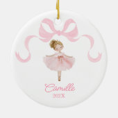 Ballet Dancer Weihnachtsdekoration Keramik Ornament (Hinten)