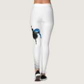 Ballet Dancer White Leggings W Black Dots Print (Rückseite)