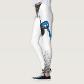 Ballet Dancer White Leggings W Black Dots Print (Links)