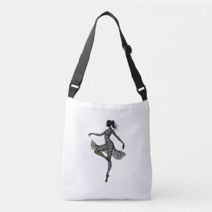 Ballet Dancer Zebra Ballerina Tanz Giro del Malcan Tragetaschen Mit Langen Trägern