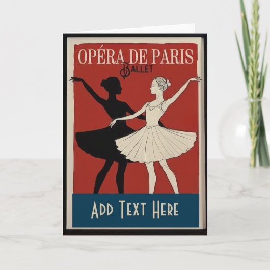 Ballet Dancers, add text Feiertagskarte (Vorderseite)