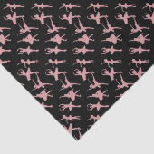 Ballet Dancers Ballerina Pattern Black Seidenpapier (Detail)