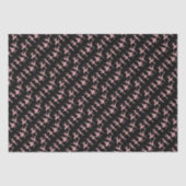 Ballet Dancers Ballerina Pattern Black Seidenpapier (Vorderseite)