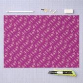 Ballet Dancers Ballerina Pattern Burgundy Seidenpapier (Handwerk)