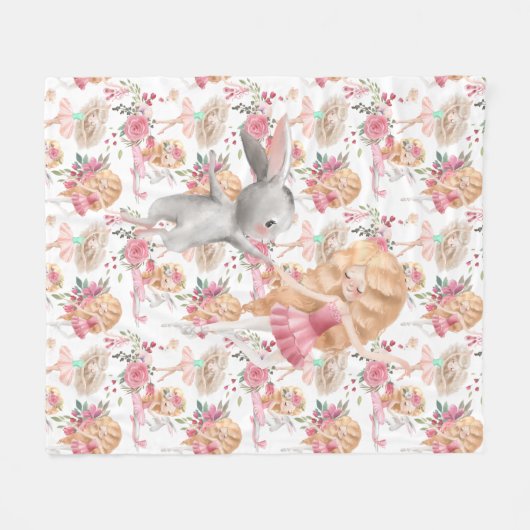 Ballet Dancers Fleece Blanket (Vorderseite (Horizontal))