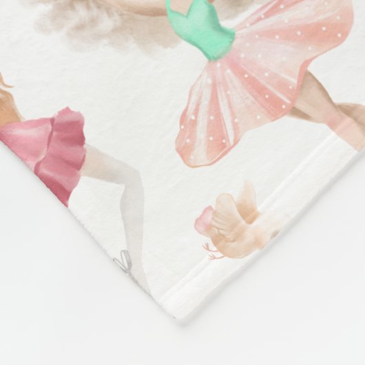 Ballet Dancers Fleece Blanket (Ecke)