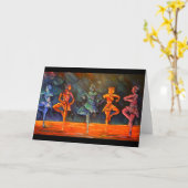 Ballet Dancers II von Timothy Orikri Karte (Gelbe Blume)