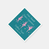 Ballet Dancers Party Napkin Template Serviette (Ecke)