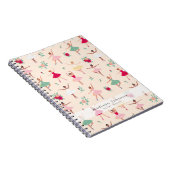 Ballet Dancers Pattern Cute Ballerina Spiral Notizblock (Rechte Seite)