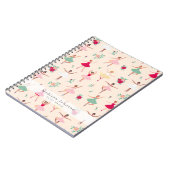 Ballet Dancers Pattern Cute Ballerina Spiral Notizblock (Linke Seite)