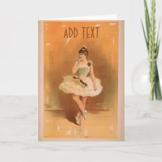 Ballet Dancers, personalize add text Feiertagskarte