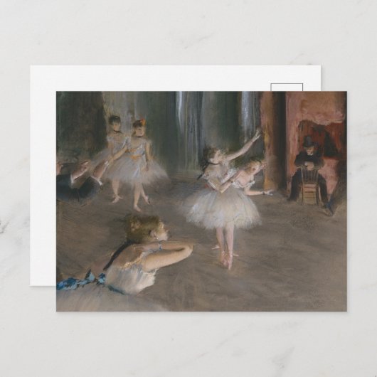 Ballet Dancers Theater Probe Edgar Degas Postkarte (Vorne/Hinten)