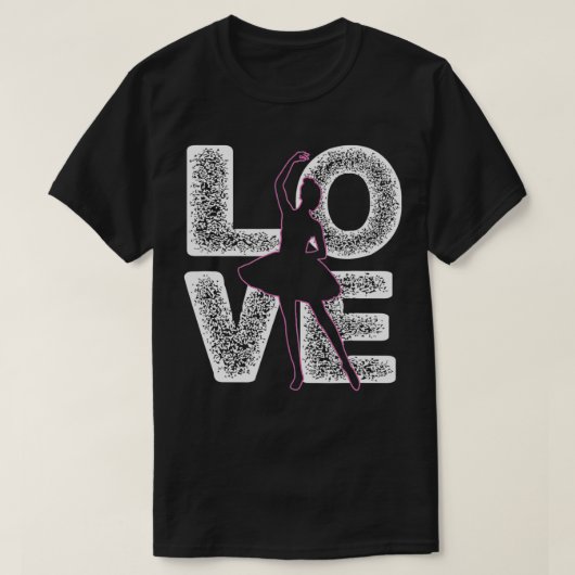 Ballet Dancing Love Word Theme Graphic Design Ball T-Shirt (Design vorne)