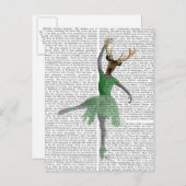 Ballet Dealer in Green Postkarte (Vorne/Hinten)