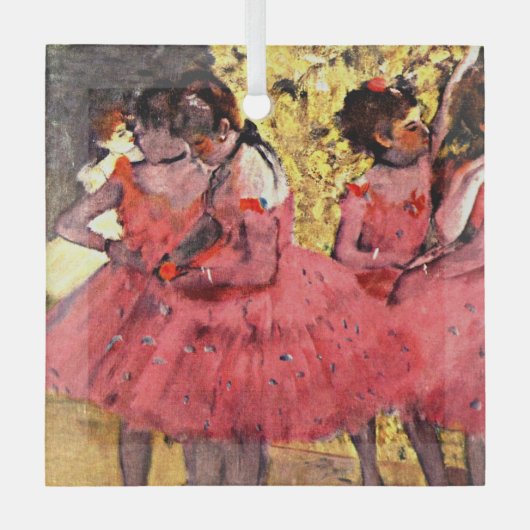 BALLET - Degas: Die rosa Tänzer, Ornament Aus Glas (Vorderseite)