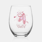 Ballet Design Edelstahlglas Weinglas Ohne Stiel (Rückseite)