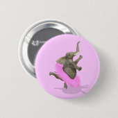 Ballet Elephant En Pointe Button (Vorne & Hinten)