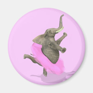 Ballet Elephant En Pointe Magnet